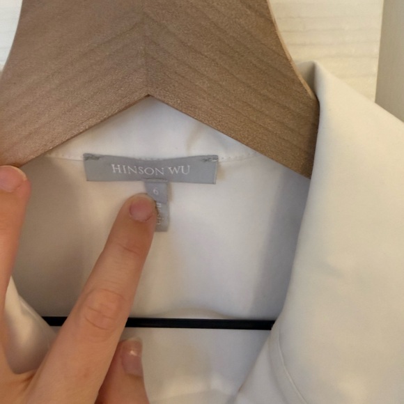 HINSON WU - BETTY LONG SLEEVE TUNIC in white size 6 - Picture 4 of 8